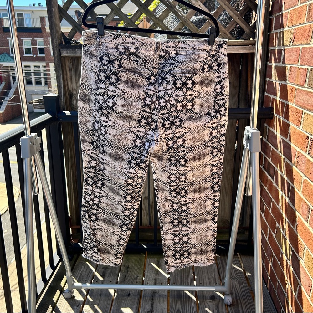 Eloquii Snake Print Plus Crop Jeans 18